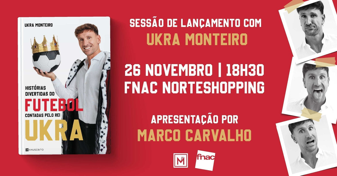 Sessões de apresentação de «Histórias Divertidas do Futebol contadas pelo Rei Ukra», de Ukra Monteiro