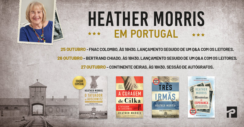 Heather Morris pela primeira vez em Portugal