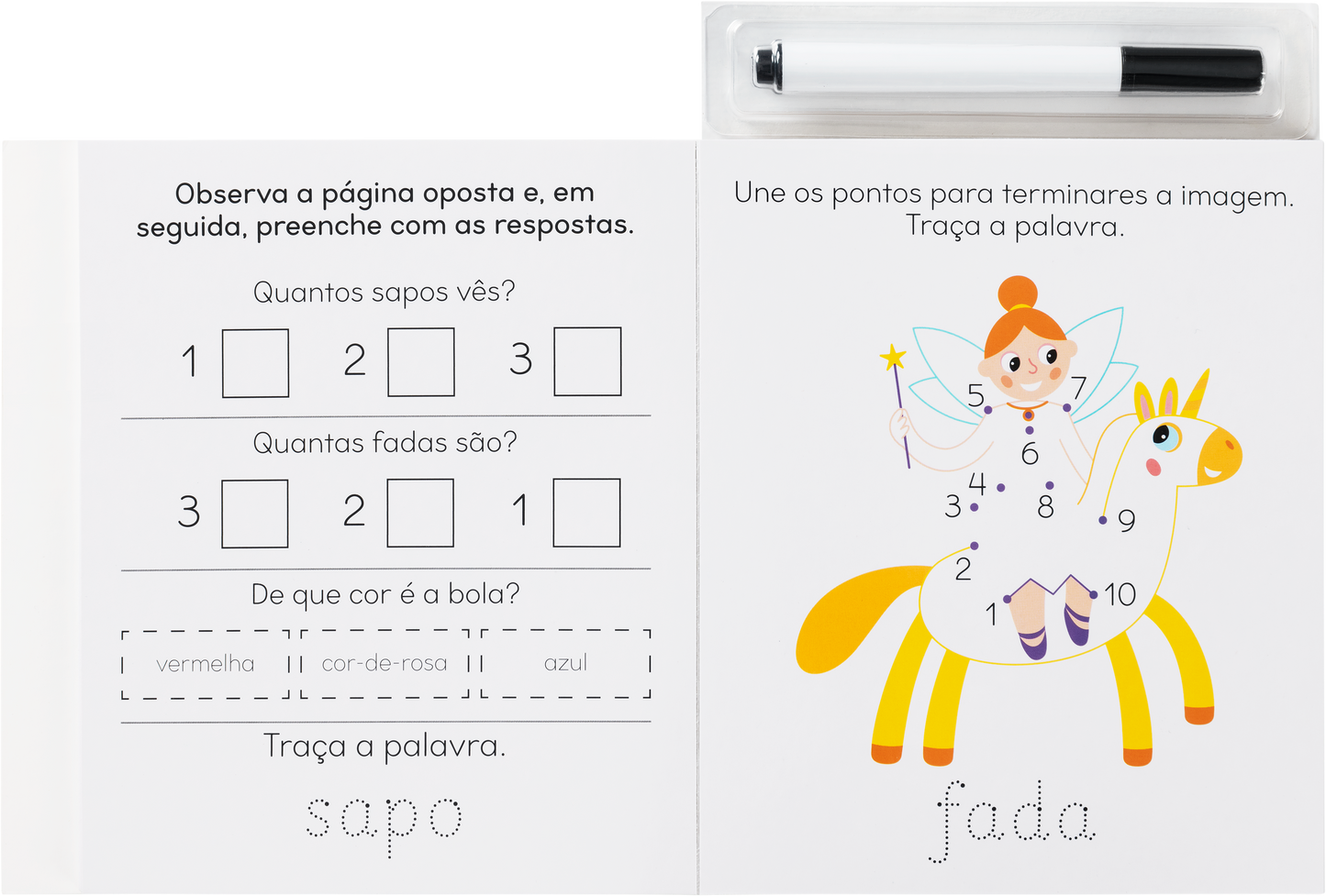 Primeiras Atividades - Escreve e Apaga Aprende com os Unicórnios
