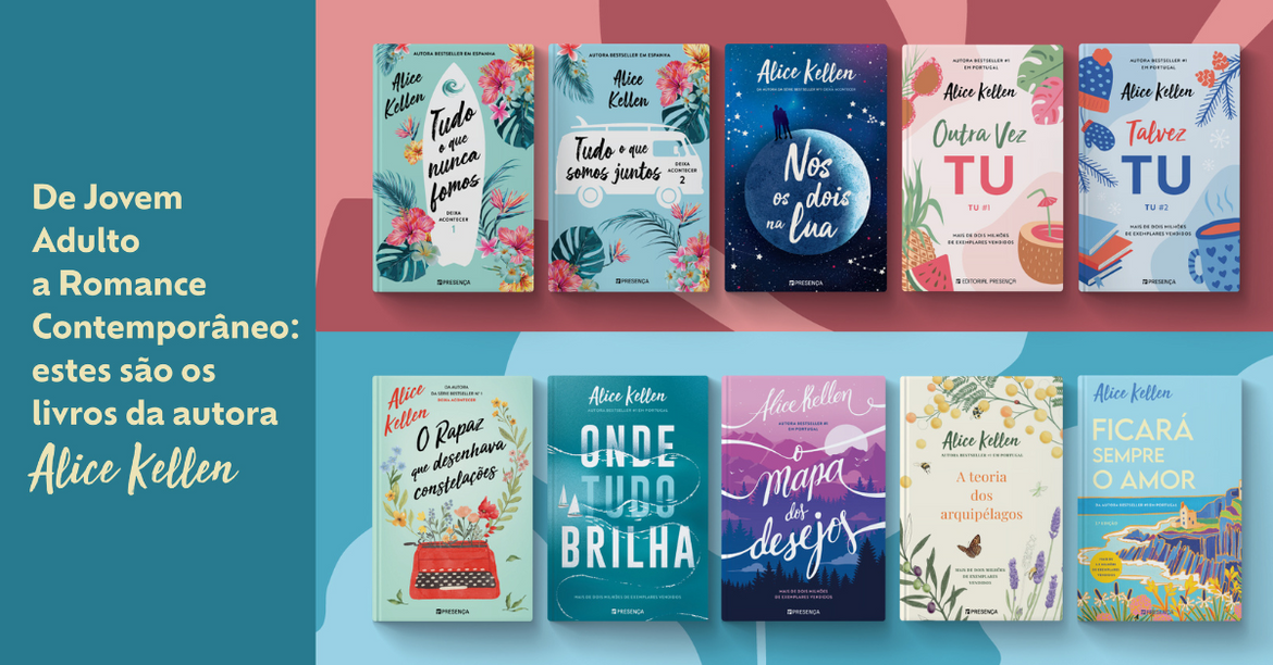 De Jovem Adulto a Romance Contemporâneo: estes são os livros da autora Alice Kellen