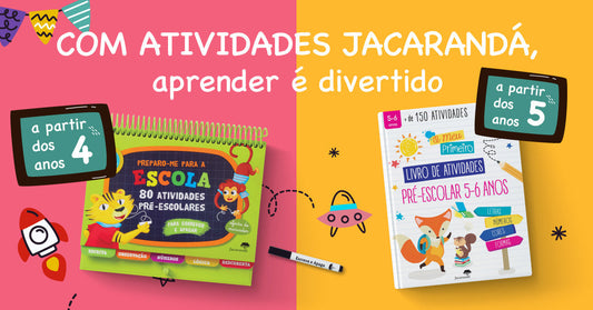 Livros de atividades para aprender de forma divertida! 🖍️ A partir dos 3 anos.