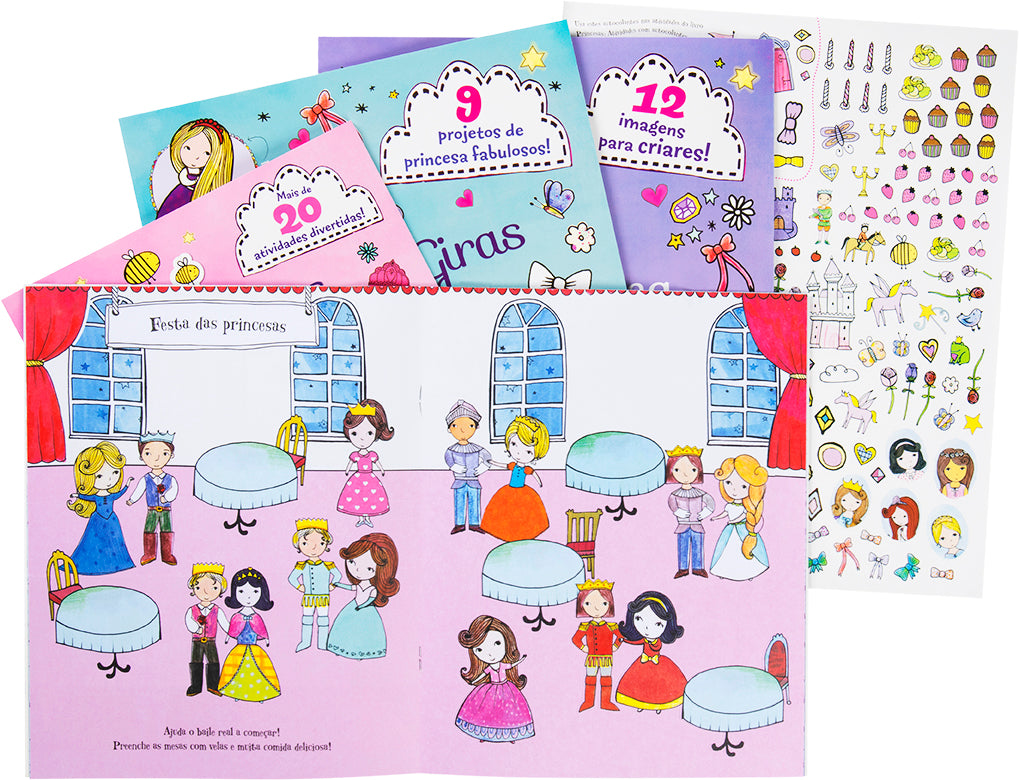 Princesas Encantadas - Mala de Atividades com Autocolantes