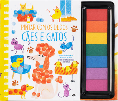 Caes e Gatos - Pintar com os dedos